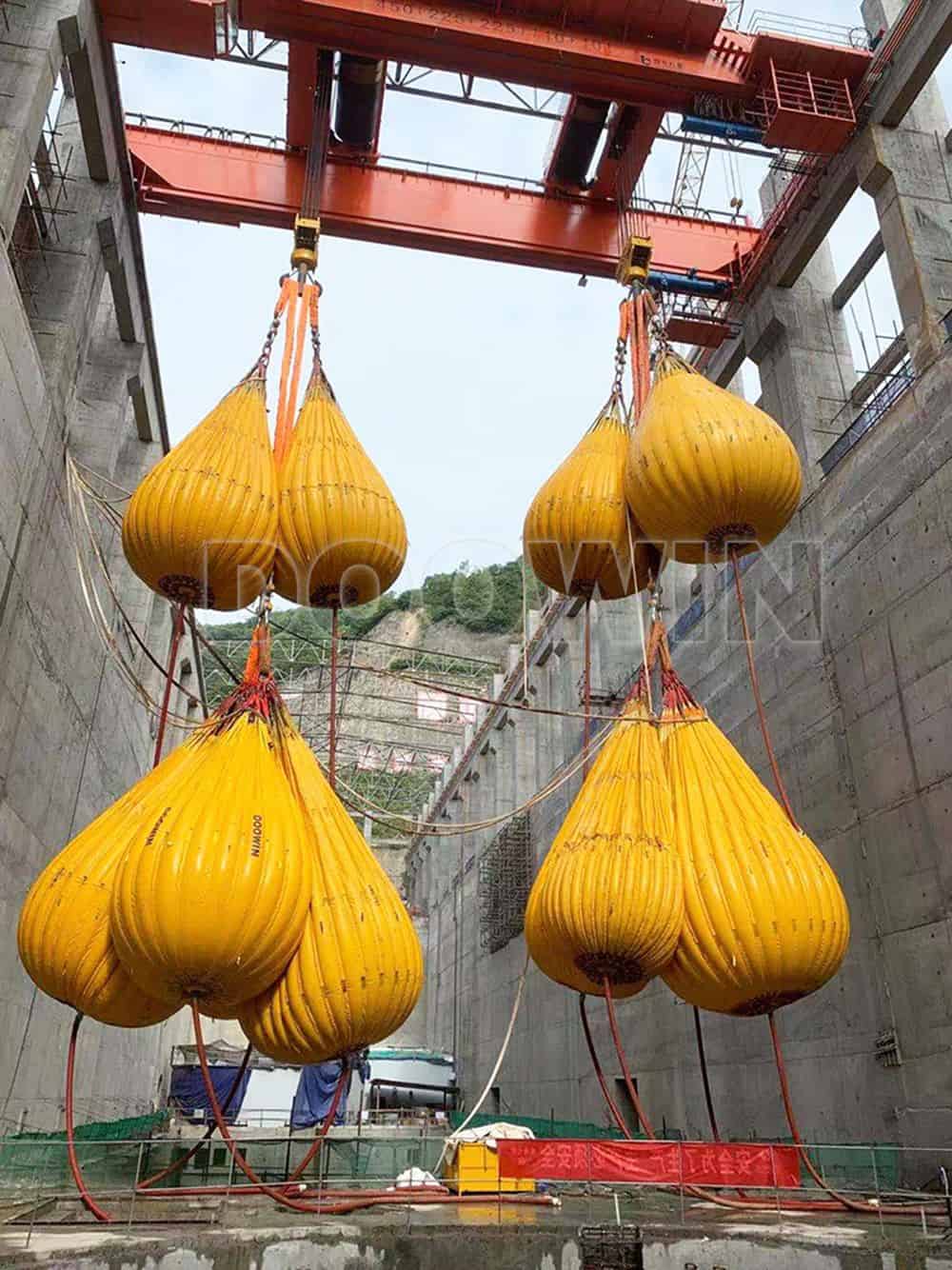 load testing crane water bags